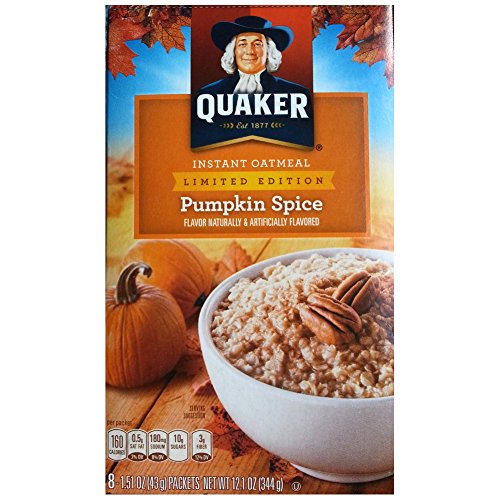 Book Cover Quaker Instant Oatmeal Limited Edition Pumpkin Spice 8 ct