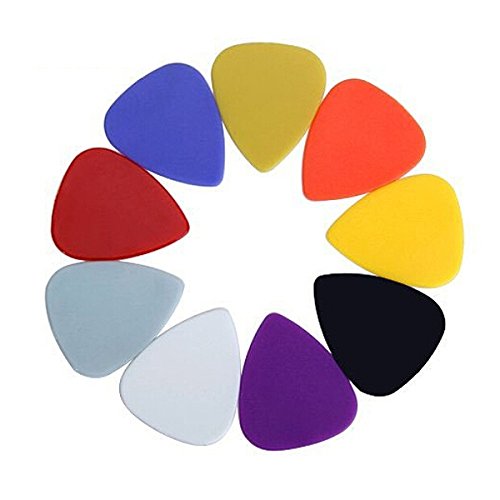 Book Cover Tinksky 100pcs Universal Plastic Guitar Picks Plectrums for Acoustic and Electric Guitar (Random Color)