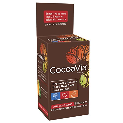 Book Cover Cocoavia Supplement, Promotes Healthy Blood Flow, Vegetarian Capsules, 375Mg Cocoa Flavanols, 30-Day Supply