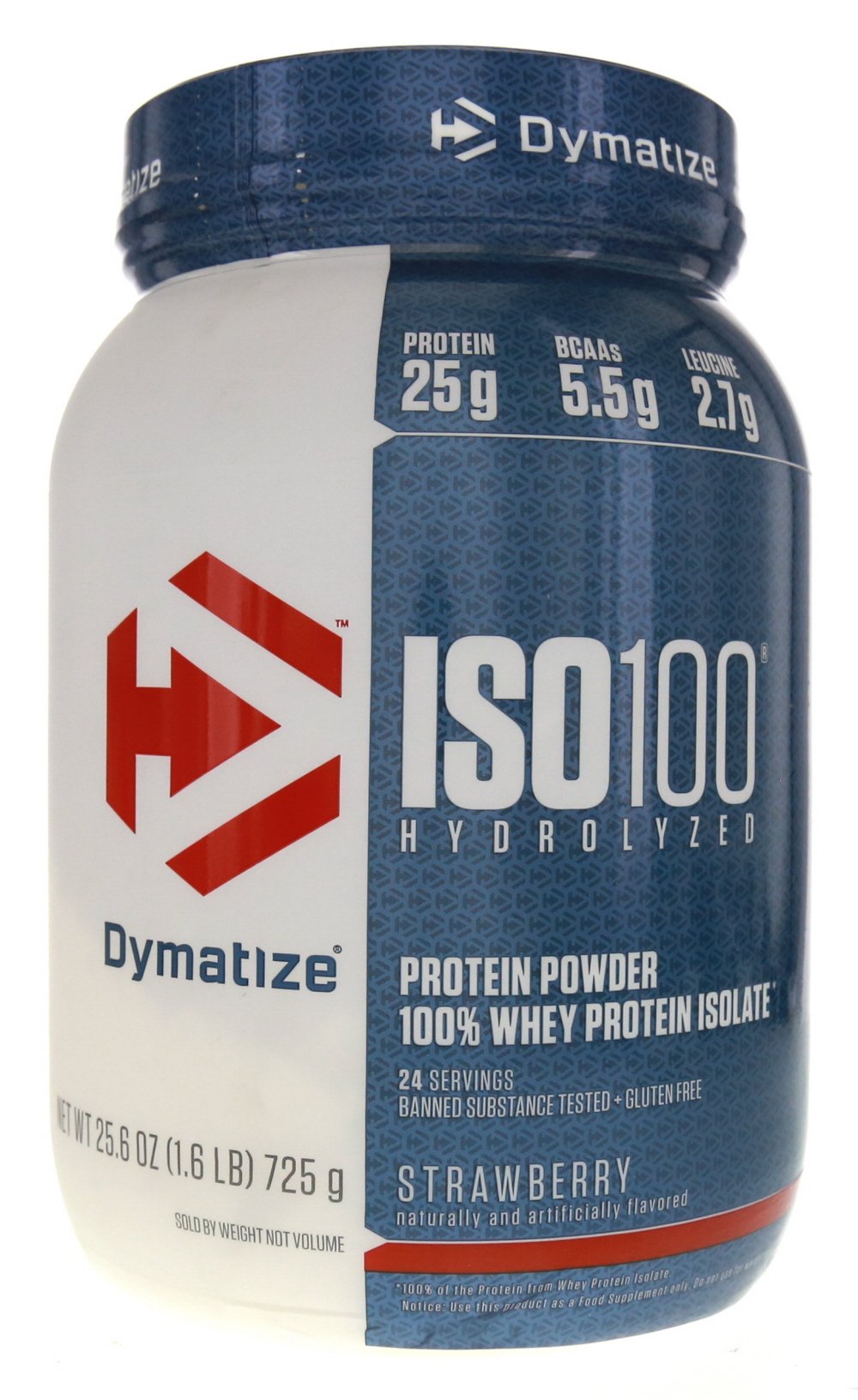 Book Cover Dymatize ISO 100 Hydrolyzed Whey Protein Isolate - Strawberry- 1.6 lbs
