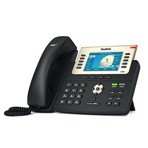 Book Cover Yealink T29G IP Phone, 16 Lines. 4.3-Inch Color Display. USB 2.0, Dual-Port Gigabit Ethernet, 802.3af PoE, Power Adapter Not Included (SIP-T29G)