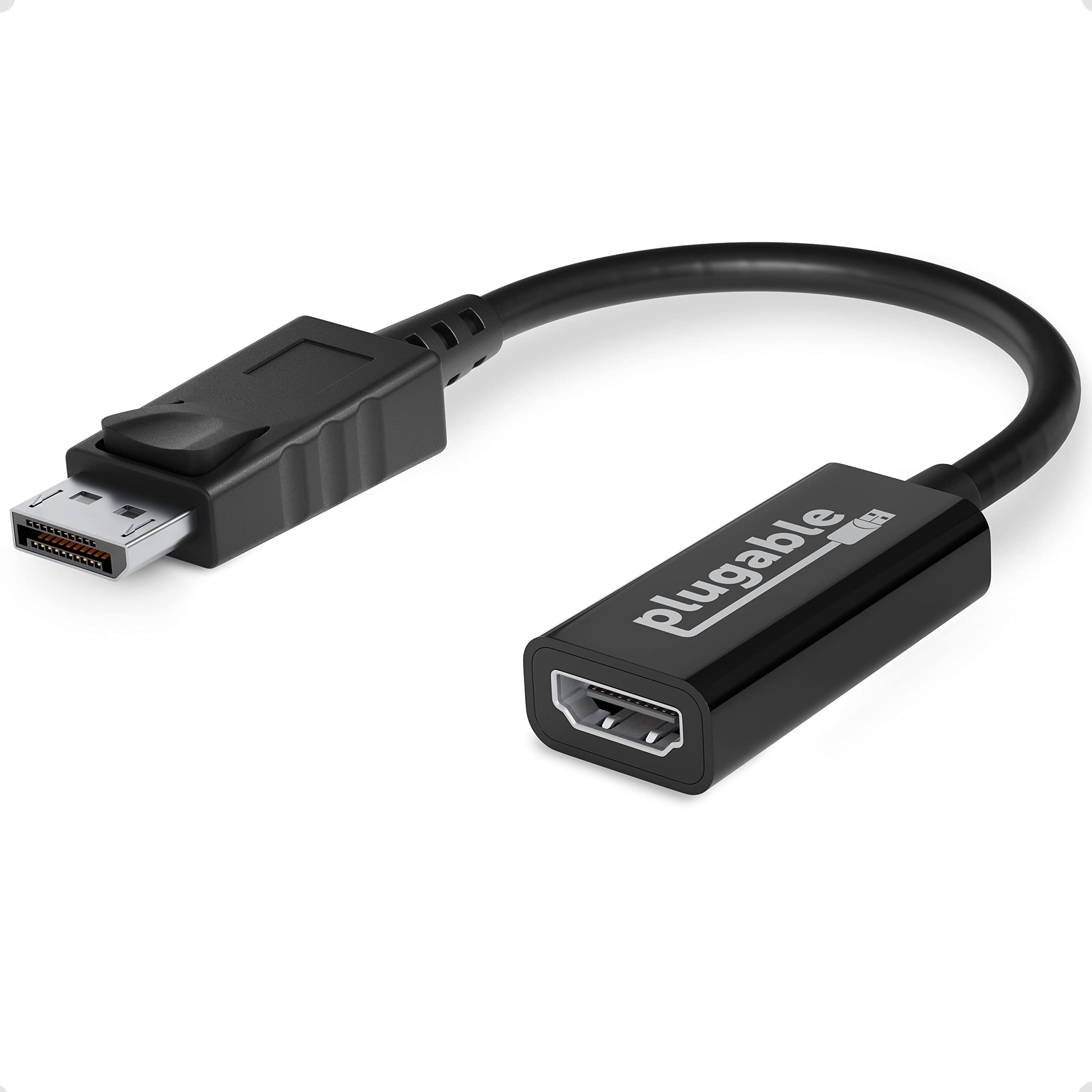 Book Cover Plugable Active DisplayPort to HDMI Adapter, Driverless Connect Any DisplayPort-Enabled PC or Tablet to an HDMI Monitor, TV or Projector for Ultra-HD Streaming (HDMI 2.0 up to 4K 3840x2160 @60Hz)