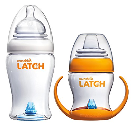 Book Cover Munchkin Latch 8 Ounce BPA-Free Bottle with Transition Training Cup