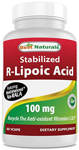 Book Cover Best Naturals Stabilized R-Lipoic Acid Capsule, 100 mg, 60 Count