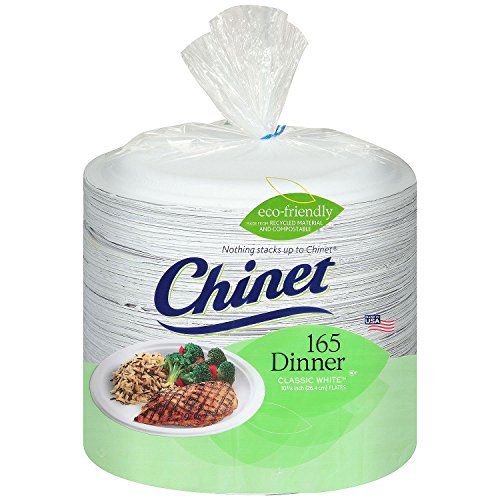 Book Cover Chinet - Paper Dinner Plates - 165 ct, white color