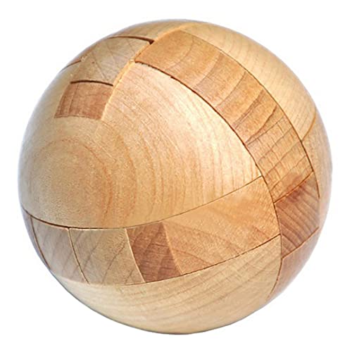 Book Cover KINGOU Wooden Puzzle Magic Ball Brain Teasers Toy Intelligence Game Sphere Puzzles for Adults/Kids
