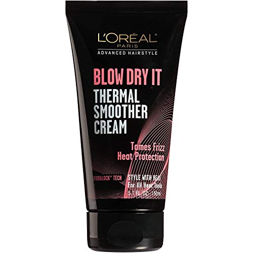 Book Cover L'Oreal Paris Advanced Hairstyle BLOW DRY IT Thermal Smoother Cream, 5.1 fl; oz.