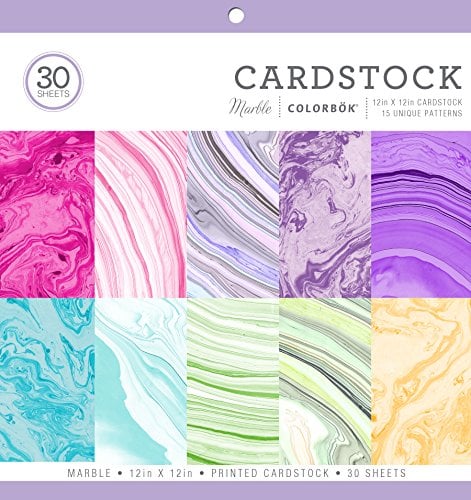 Book Cover ColorBok 71876B Cardstock Paper Pad Marble, 12