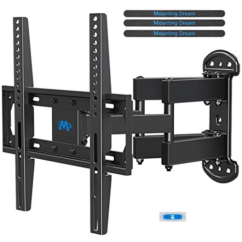 Book Cover Mounting Dream TV Mount Bracket Full Motion TV Wall Mounts for 26-55 Inch LED LCD Plasma Flat Screen TV, Wall Mount with Swivel Articulating Dual Arms TV Bracket up to VESA 400x400mm 99 LBS MD2379