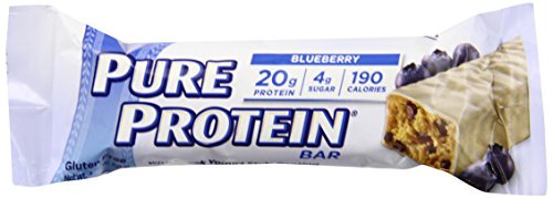 Book Cover Pure Protein Bars, Healthy Low Carb Snacks, Blueberry Greek Yogurt, 1.76 oz, 6 Count