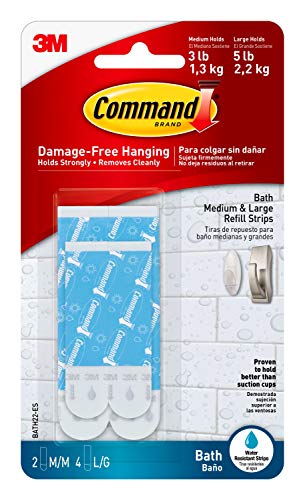 Book Cover Command BATH22-ES Water-Resistant Refill Strips
