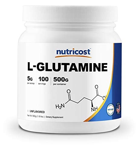 Book Cover Nutricost L-Glutamine Powder (500 Grams) Unflavored - Gluten Free & Non-GMO