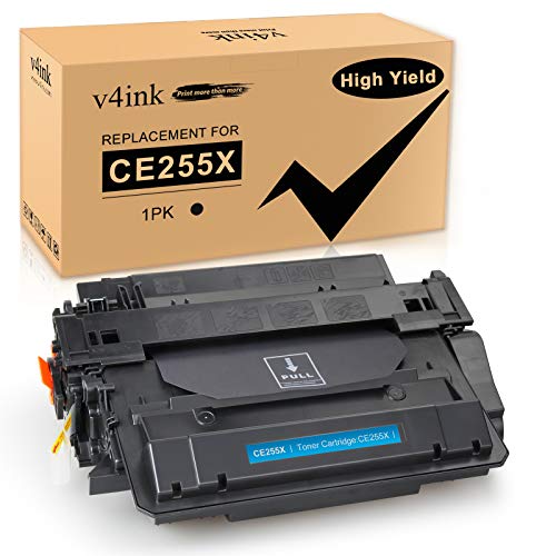 Book Cover v4ink Compatible CE255X Toner Cartridge Replacement for HP 55X CE255X 55A CE255A 12500 Pages for HP P3015 P3015dn P3015x HP Enterprise Pro 500 MFP M525 M521 M521dn M521dw Printer
