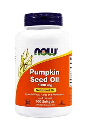 Book Cover Now Foods Pumpkin Seed Oil 1000mg Soft-gels, 200-Count (100X2)