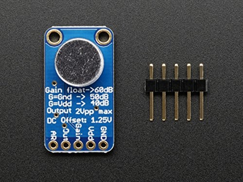 Book Cover Adafruit Electret Microphone Amplifier - MAX9814 with Auto Gain Control [ADA1713]