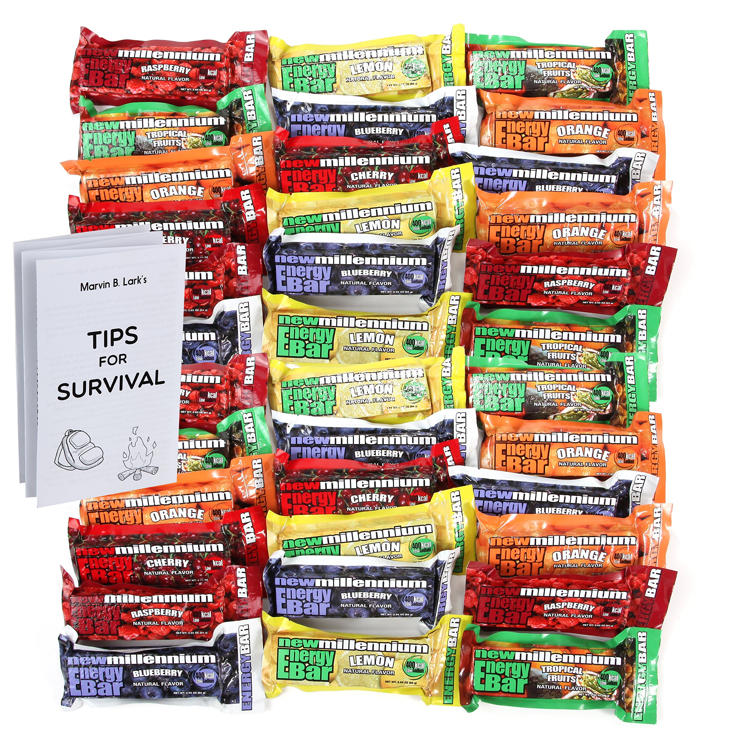 Book Cover Millennium Energy Bars Assorted Flavors Including Emergency Guide (36 Packs)