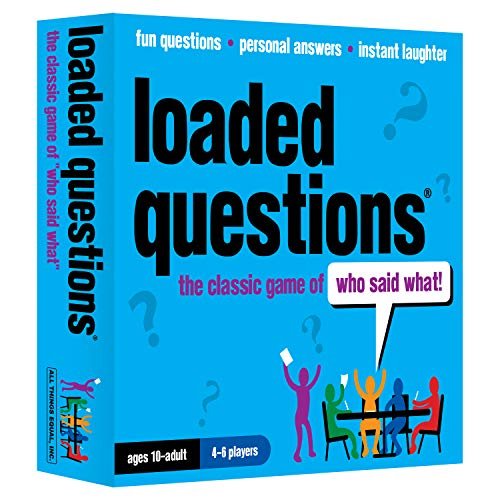 Book Cover Loaded Questions - The Family/Friends Version of the Classic Game of 'Who Said What' - from All Things Equal, Inc. , Blue