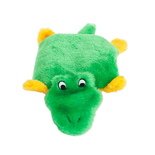 Book Cover ZippyPaws Squeakie Pad Alligator - Squeaky No Stuffing Plush Dog Toy