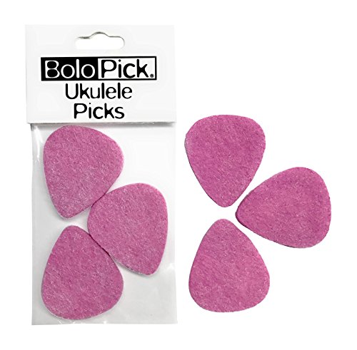 Book Cover BoloPick Felt Picks for Ukulele 6 Pack (Pretty Pink)