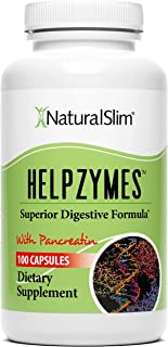Book Cover NaturalSlim Superior Digestive Enzymes Formula Helpzymes - Premium Formula for Ultra Digestion & Absorption with HLC Acid & Pancreatin - Metabolism & Weight Loss Support Supplements - 100 Capsules