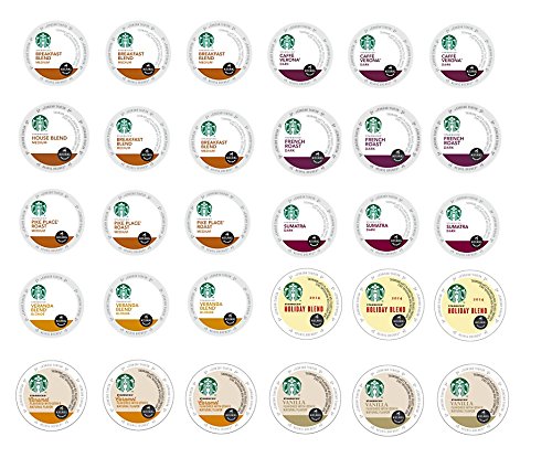 Book Cover 30 Count - Variety Pack of Starbucks Coffee K-Cups for All Keurig K Cup Brewers - (10 flavors, No DECAF, 3 K Cups each)