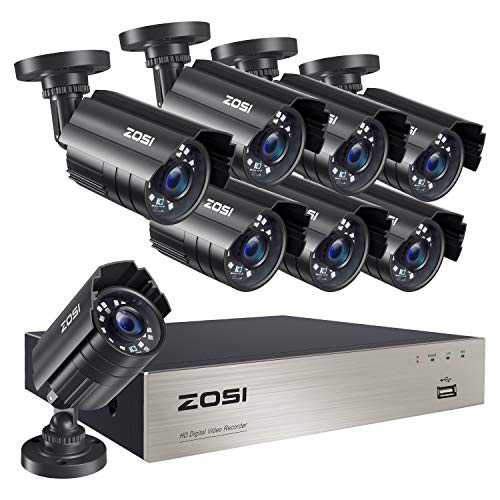 Book Cover ZOSI Surveillance Camera Kit with 8-Channel H.264 DVR and 8 Indoor/Outdoor IR Weatherproof Cameras (NO Hard Drive Included)