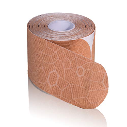 Book Cover THERABAND Kinesiology Tape, Waterproof Physio Tape for Pain Relief, Muscle & Joint Support, Standard Roll with XactStretch Application Indicators, 2
