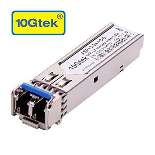 Book Cover Gigabit SFP LC Single-Mode Transceiver, 1000BASE-LX Mini-GBIC Module for Netgear AGM732F,(1310nm, DDM, 10km)