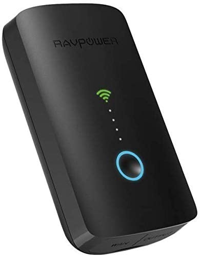 Book Cover SD Card Reader, RAVPower Wireless Router/Wireless Hard Drive Companion/External Battery Pack/Access Point for iPhone/Chromecast/Android/Windows/Mac - FileHub WD03