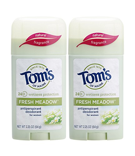 Book Cover Tom's of Maine Women's Antiperspirant Deodorant Stick, Deodorant for Women, Antiperspirant for Women, Fresh Meadow, 2.25 Ounce, 2-Pack