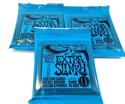 Book Cover 3 Pack | Ernie Ball Guitar Strings | Extra Slinky | Electric | 08-38