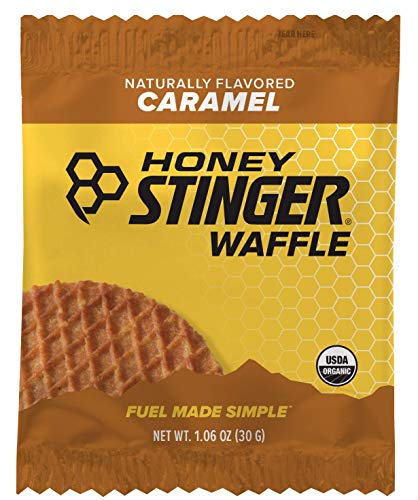Book Cover Honey Stinger Organic Waffle, Caramel, 1.06 Ounce (Pack of 16)