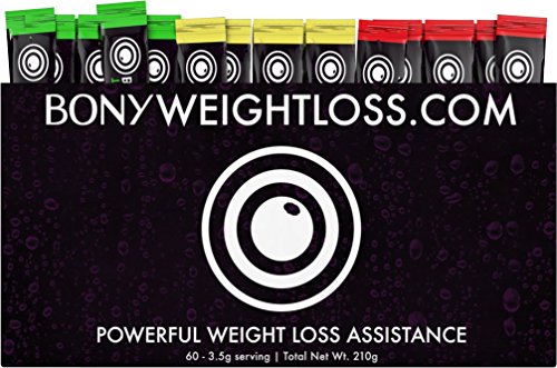 Book Cover Bony Weightloss: Mixed Flavor 60 Count Sticks with Garcinia Cambogia, Green Coffee Bean, Noni and Yacon - Diet Drink for Men and Women - Carb Blocker and Appetite Suppressant For Natural Weight Loss