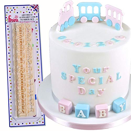 Book Cover CK Products 63398 Fondant Icing Cutter Set 3/Pkg-Alphabet & Numbers, Small, Ivory