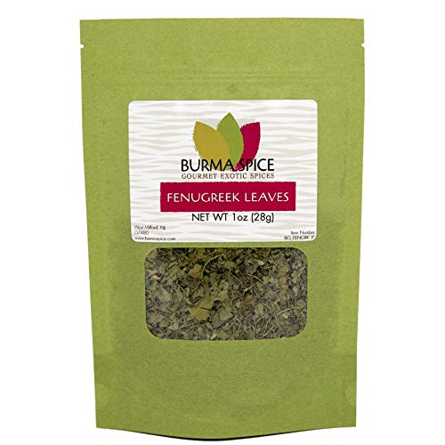 Book Cover Dried Fenugreek Leaves | Kasoori Methi | Popular Seasoning in Indian and Middle Eastern Cuisine | Great for Curries and Flatbreads 1 oz.