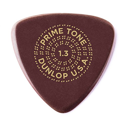 Book Cover Dunlop Primetone Small Triangle 1.3mm Sculpted Plectra (Smooth) - 3 Pack
