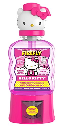 Book Cover Firefly Hello Kitty Fun Pump Anti-Cavity Mouth Rinse, 16 0z.