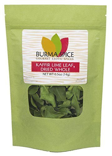 Book Cover Kaffir Lime Leaves, Dried | Key Ingredient in Thai cuisine | USA grown and packaged | Whole uncrumpled leaves | Farm to table in days