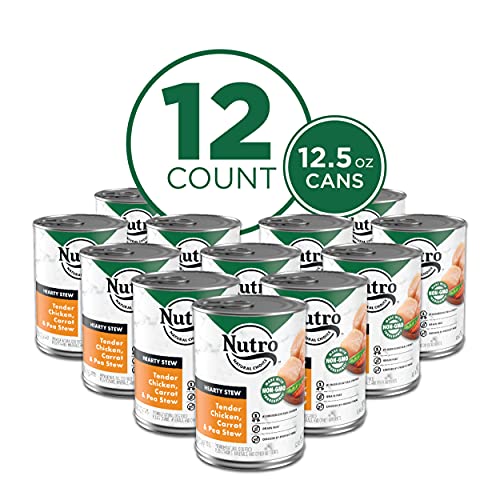 Book Cover NUTRO HEARTY STEW Adult Natural Wet Dog Food Cuts in Gravy Tender Chicken, Carrot & Pea Stew, (12) 12.5 oz. Cans