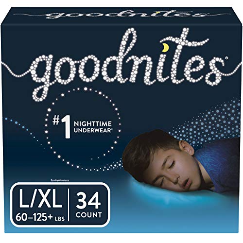 Book Cover Goodnites Bedwetting Underwear for Boys, Large/X-Large, 34 Ct