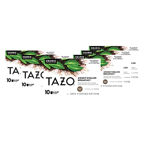 Book Cover TAZO K-Cups for Bold Traditional Breakfast-Style Black Tea, 10 Tea Bags (Pack of 6)