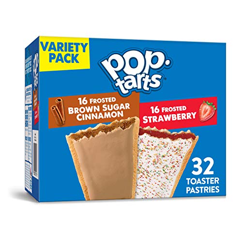 Book Cover Pop-Tarts, Variety Frosted Strawberry and Frosted Brown Sugar Cinnamon, 32 Count