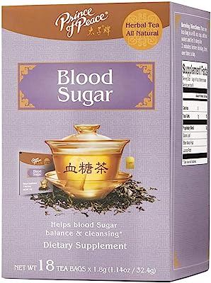 Book Cover PRINCE OF PEACE Blood Sugar Herbal Tea 18 Bag, 0.02 Pound