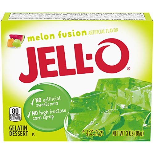 Book Cover JELLO Melon Fusion Gelatin Dessert Mix (3oz Box)