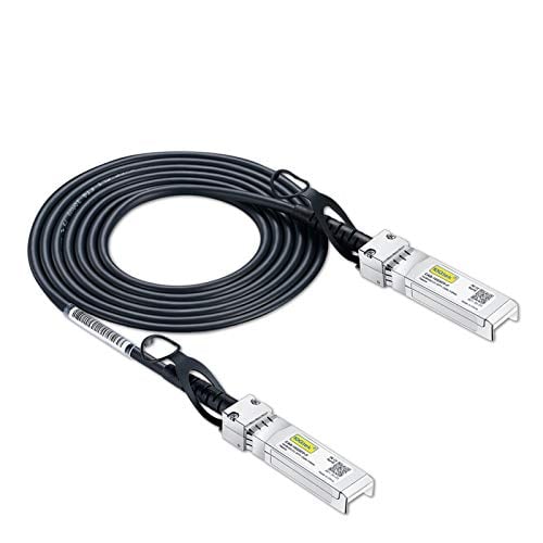 Book Cover SFP+ DAC Twinax Cable, Passive, Compatible with Cisco SFP-H10GB-CU2M, Ubiquiti and More, 2 Meter(6.5ft)