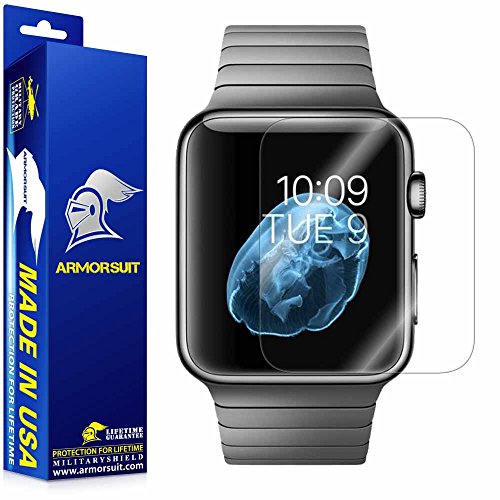 Book Cover ArmorSuit MilitaryShield Max Coverage Screen Protector for Apple Watch 42mm (Series 3 / 2 / 1 Compatible) [2 Pack] - Anti-Bubble HD Clear Film