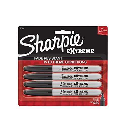 Book Cover Sharpie Extreme Permanent Markers, Black, 4-Count