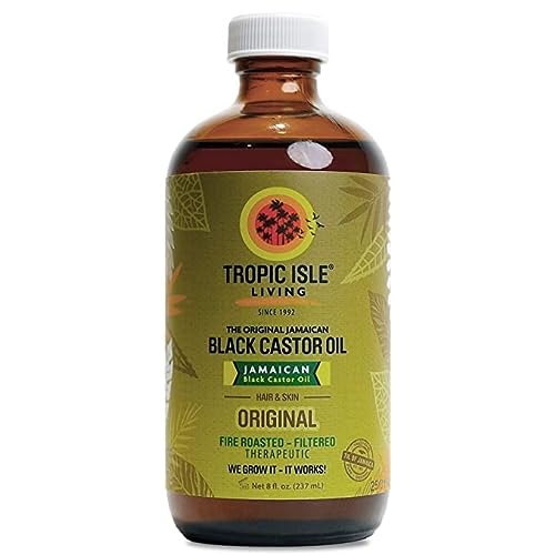 Book Cover Tropic Isle Living Jamaican Black Castor Oil Glass Bottle (4 oz)
