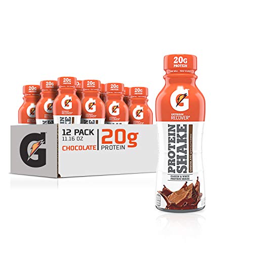 Book Cover Gatorade Recover Protein Shake, Chocolate, 11.16 Ounce, 12 Count