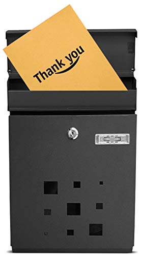 Book Cover PeelCo MBBM1 Modern Vertical Lockable Mailbox, Powder Coated Galvanized Steel, Rust Proof, Black by PeelCo